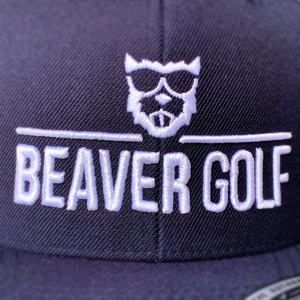BEAVER CAP Premium Flat Snapback (Navy)