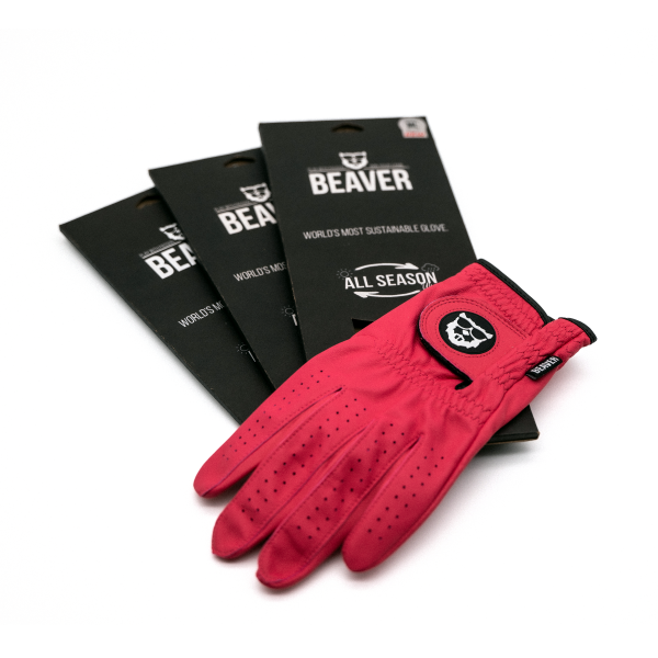 BEAVER GOLF Golfhandschuh ALL SEASON ULTRA SeasonPack (3x) 'Sunset Red'