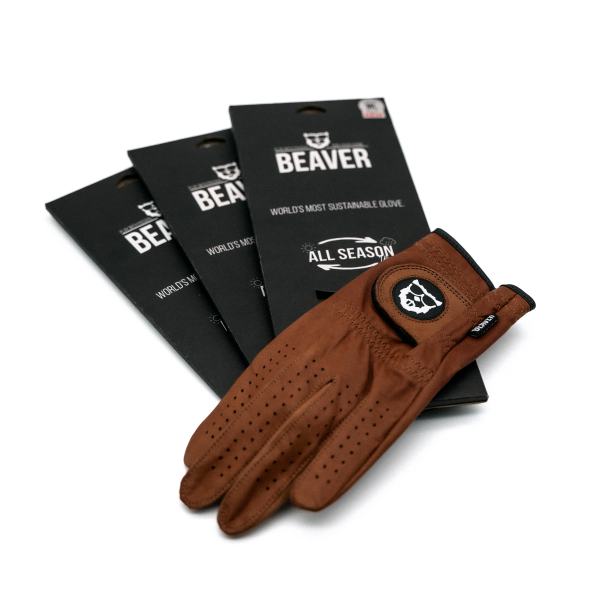 BEAVER GOLF Gant de golf ALL SEASON ULTRA SeasonPack (3x) 'Cognac Brown'