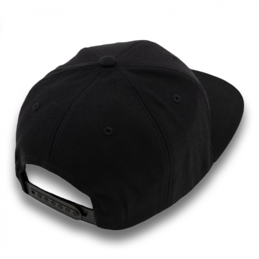 BEAVER CAP Premium Flat Snapback (Schwarz)
