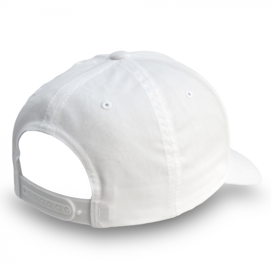 BEAVER CAP Premium Curved Snapback (White)