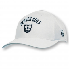 BEAVER CAP Premium Curved Snapback (Weiss)